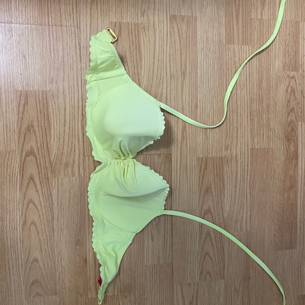 Bright yellow bikini top